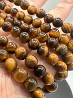 Tigers Eye 6mm Bracelet Three Piece Set