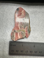 Natural Rhodochrosite Slab #11 – Pink Banded Patterns, Orb Formations & Matrix