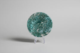 Moss Agate Polished Round Slice #15