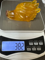 Natural Golden Yellow Fluorite Dragon Head Carving #1 – 382g