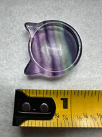 Cat Head Shape Rainbow Fluorite Bowl Carving #3