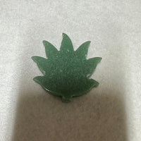 Green Aventurine Cannabis Leaf Carving #3