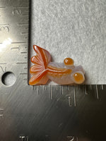 Carved Carnelian Agate Goldfish #4