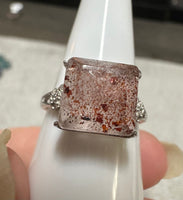 Sterling 925 Super 7 Strawberry Quartz Ring #34
