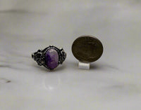 Natural Charoite Ring #6