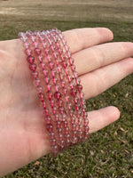 Strawberry Quartz 4mm 7.5” Bracelet