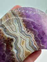 Amethyst Lace Agate Large Moon #2