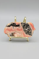 Rhodochrosite Slab #12 – Natural Pink Banded Mineral Specimen – Polished Display Stone