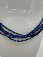 Natural 2mm Lapis Lazuli Faceted Necklaces