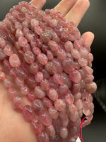Purple Rose Quartz Freeform Bead Strand