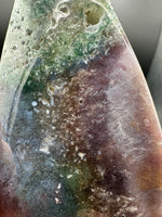 Ocean Jasper Polished Arrow Flame Freeform #2 – Green & Multicolor
