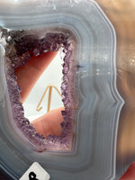 Amethyst Agate Heart Wings Carving with Stand #2