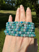 Amazonite, Apatite, and Angelite 6mm Bracelets