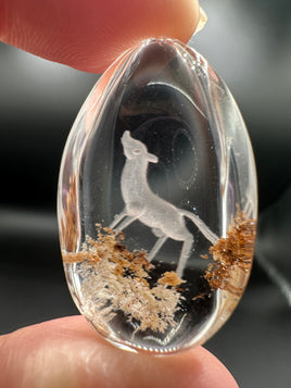Beautiful Wolf Garden Quartz Inner Scene Carving #2