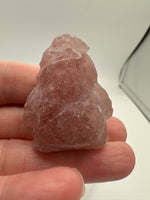 Ghostly Ghoul Strawberry Quartz Carved Crystal