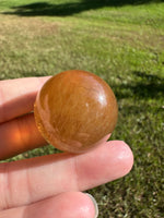 Yellow with Purple Fluorite Sphere #5