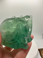 Fluorite Dragon Head Carving #23