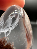 Beautiful Pegasus Garden Quartz Inner Scene Carving #5
