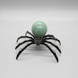 Spider with Green Aventurine Sphere