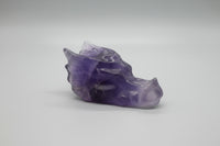 Purple Fluorite Dragon Head Carving