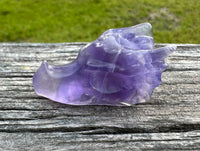 Purple Fluorite Dragon Head Carving