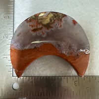 Money Agate Carved Moon #2