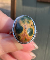 8th Vein Ocean Jasper S925 Sterling Silver Ring #5