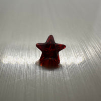 Star Shape /Orange Red Cz 5mm 0.75ct
