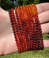 Natural Amber Gradient Bead Bracelets