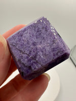 Charoite Polished Carved Cube