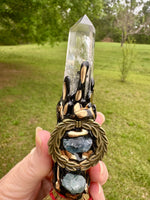Crystal Quartz & Fluorite Decorative Broom