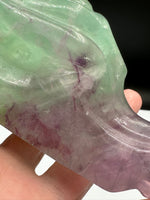 Rainbow Fluorite Dragon Head Carving #5 – 402g