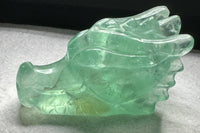 Natural Green Fluorite Dragon Head Carving #8 – 451g