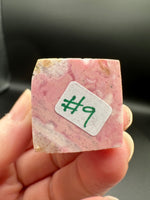 Rhodochrosite Four-Sided Tower #9 – Rosy Pink, Cream & Natural Matrix