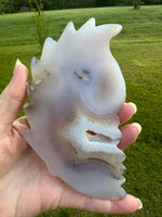 Druzy Agate Geode Carved Native American #4