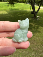 Green Aventurine Carved Cat #1