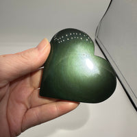 Rainbow Sheen Obsidian Heart #11