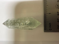 Double Terminated Prasiolite Scepter Wand #5 with Rainbow