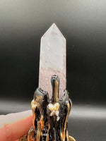 Rose Quartz & Green Aventurine Decorative Crystal Broom with Bee