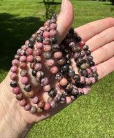 Rhodonite 6mm 7.5” Bracelet