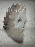 Druzy Agate Geode Indigenous-Inspired Profile Headdress Carving #8