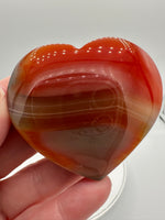 Carnelian Heart Palm Stone #7