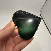 Rainbow Sheen Obsidian Heart #12
