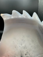 Druzy Agate Geode Indigenous-Inspired Profile Headdress Carving #5