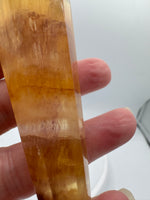 Carved Fluorite Scepter with Rainbows #7