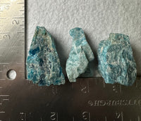 Rough Blue Apatite 3 pieces