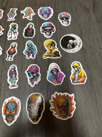 Retro Skull Stickers set of 53