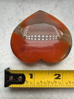 Carnelian Heart Palm Stone #7