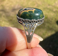 8th Vein Ocean Jasper S925 Sterling Silver Ring #6