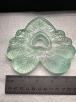 Green Fluorite Decorative Carved Heart with Stand #1